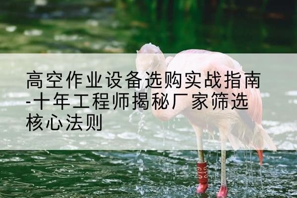 金台剪叉式升降机厂家-高空作业设备选购实战指南-十年工程师揭秘厂家筛选核心法则